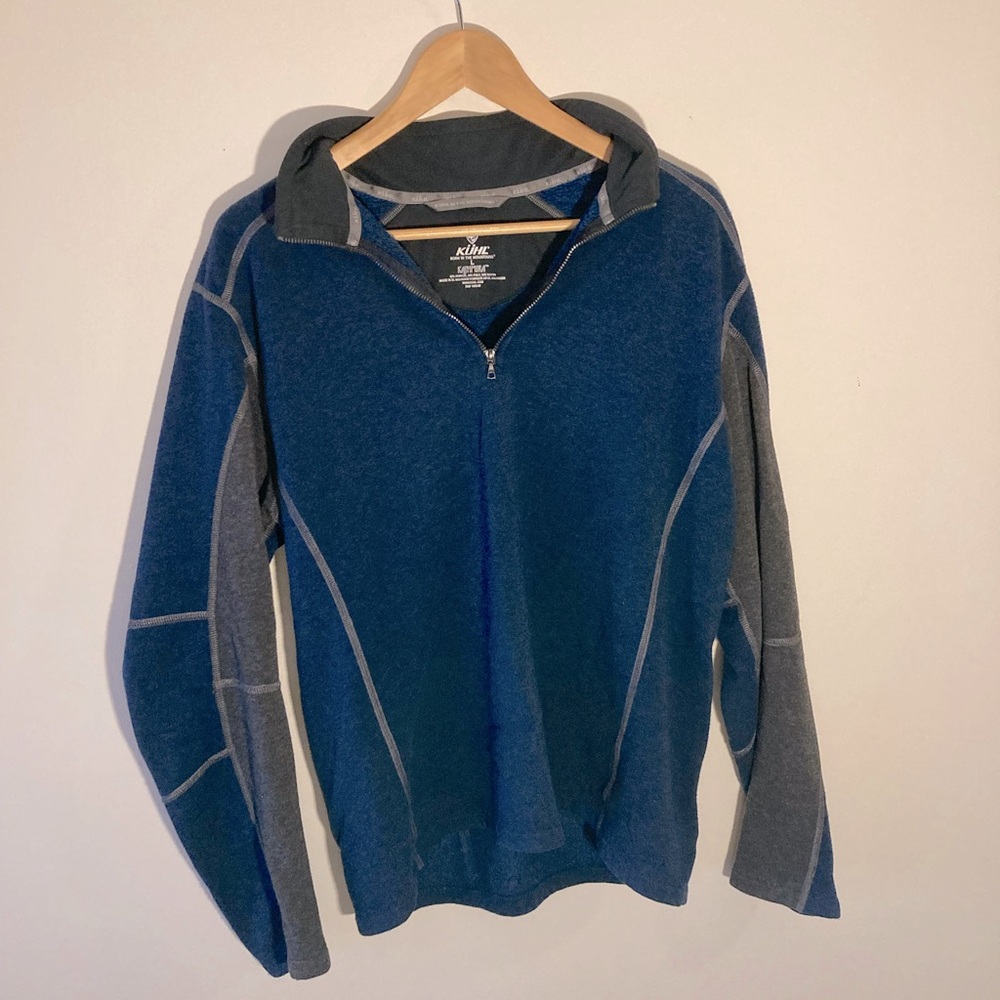 Kuhl Kashmira Blue Quarter-Zip Pullover Sweater
